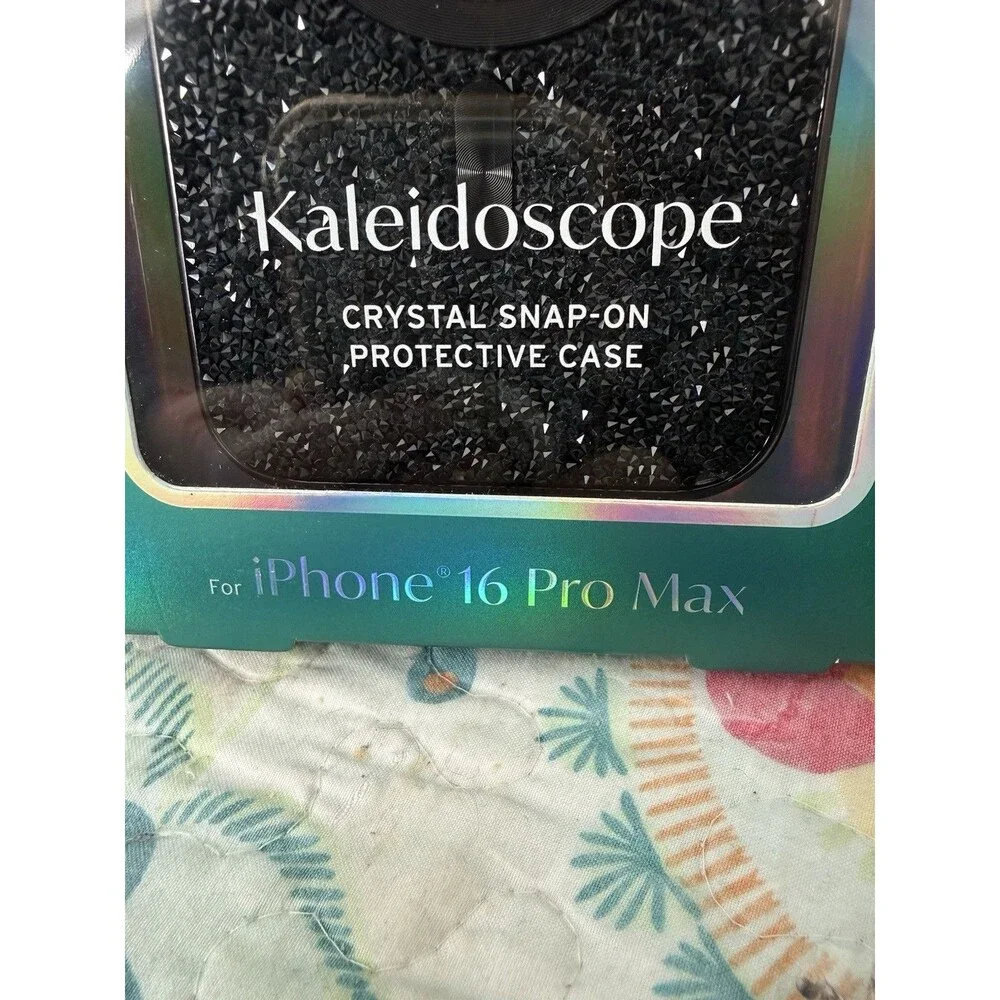Pink Sky KALEIDOSCOPE Black Crystal mag safe iPhone 16 Pro Max Phone Case